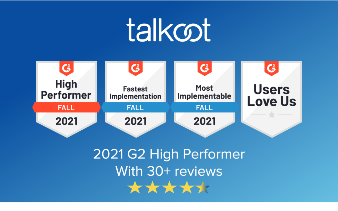 G2 names Talkoot the most implementable in the PIM software category